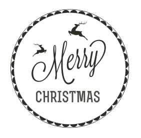 STE267 Stempel - Merry Christmas z reniferkami