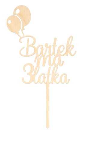 OP255 Topper personalizowany na urodziny i inne okazje BALONIKI