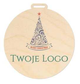 D734-UV Bombka COMPANY z logo Twojej firmy Choinka