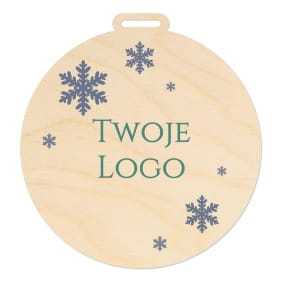 D739-UV Bombka COMPANY z logo Twojej firmy Gwiazdki