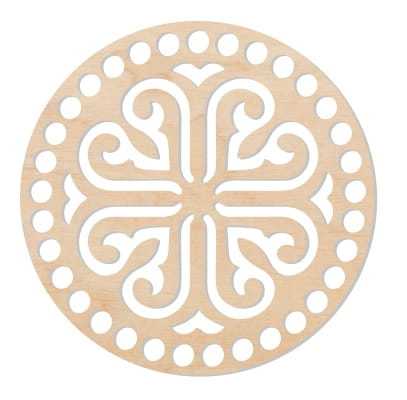 BSZ197 Baza koszyka - koło 15cm mandala, ażur