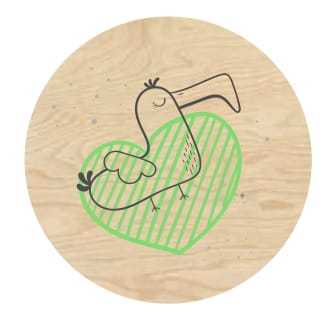 PO82-UV Podkładka pod kubek BIRDIE ptaszek 5