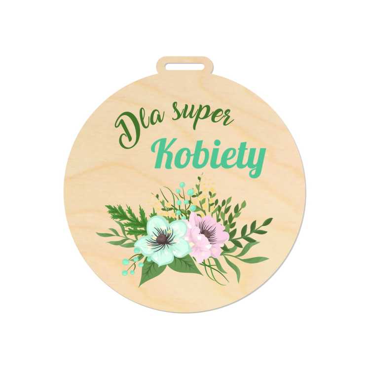 MED022-UV Medal Super Kobiety kwiaty DZIEŃ KOBIET