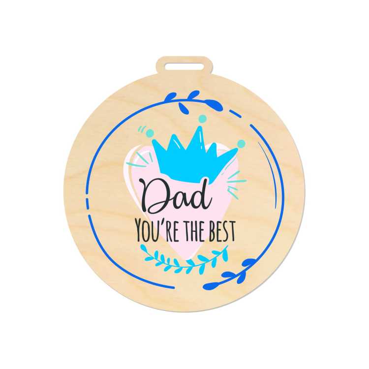MED029-UV Medal The best dad DZIEŃ OJCA