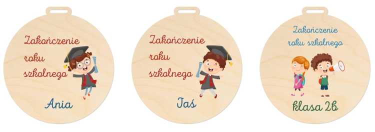 MED034-UV Medal - koniec roku szkolnego PERSONALIZACJA różne wzory
