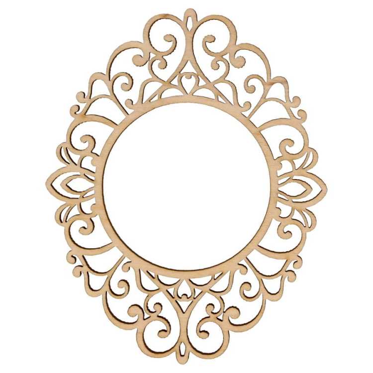 AD1290 Duża elegancka okrągła ramka