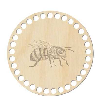 BSZ227-E Baza koszyka - grawer, koło 15cm - pszczoła