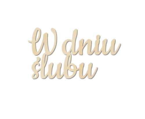ND569 Napis W dniu ślubu