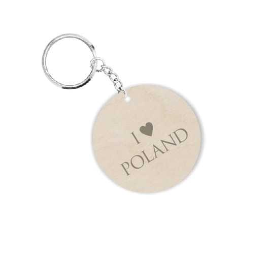 BD264E Brelok I love Poland okrągły