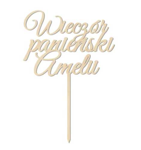 OP278 Topper na wieczór panieński z imieniem PERSONALIZOWANY
