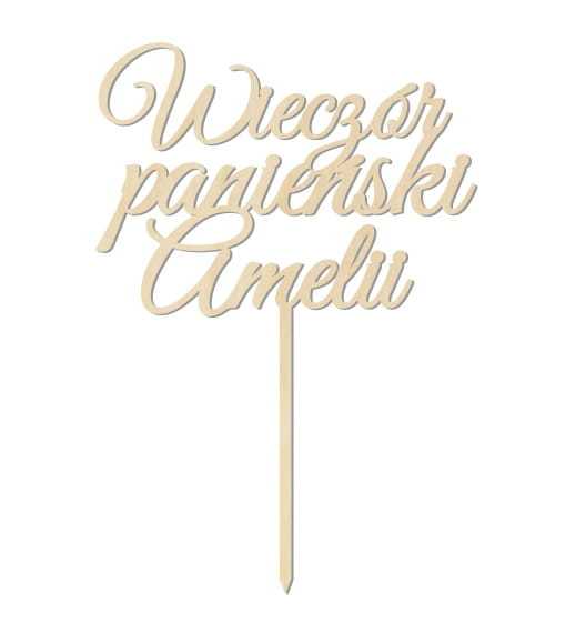 OP278 Topper na wieczór panieński z imieniem PERSONALIZOWANY