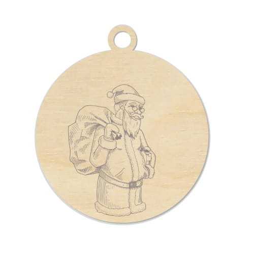 D823-E Engraved Christmas ball - Santa Claus