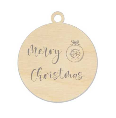 D832-E Bombka grawerowana - Merry Christmas