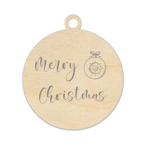 D832-E Bombka grawerowana - Merry Christmas
