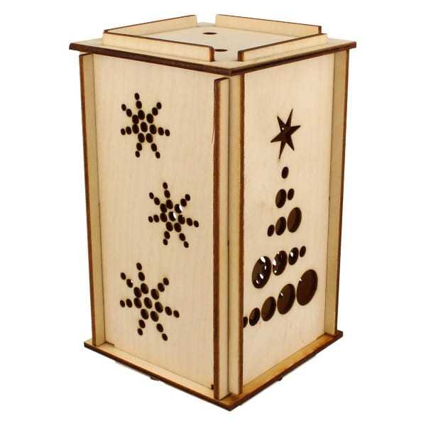 HS008 Lampion adwentowy do montażu - nowoczesna choinka z kropek