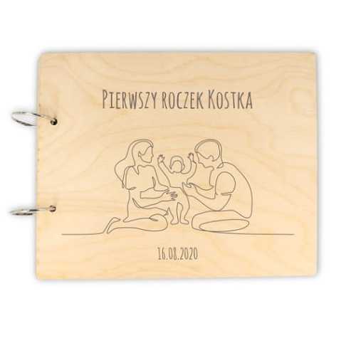 BZ177E Baza albumu grawer ROCZEK rodzina PERSONALIZACJA