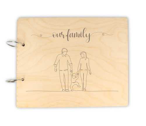 BZ178E Baza albumu grawer Our Family - wersja 1