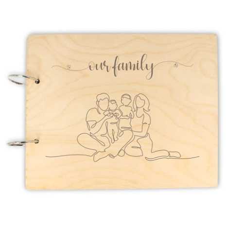 BZ179E Baza albumu grawer Our Family - wersja 2