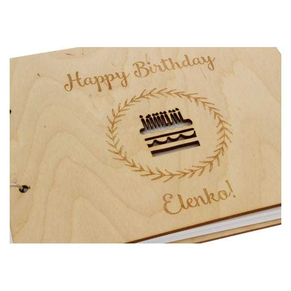 BZ180E Baza albumu grawer + ażur HAPPY BIRTHDAY