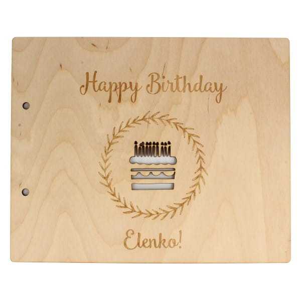BZ180E Baza albumu grawer + ażur HAPPY BIRTHDAY
