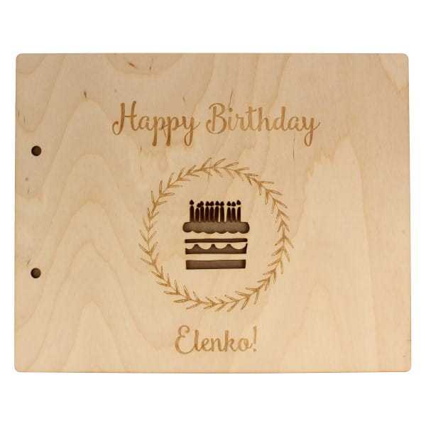 BZ180E Baza albumu grawer + ażur HAPPY BIRTHDAY