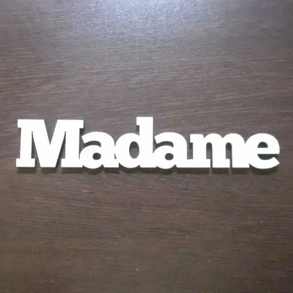 ND168 Napis Madame