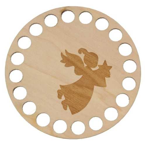 BSZ269-E Baza podkładki - grawer, koło 10cm - aniołek