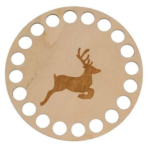 BSZ270-E Baza podkładki - grawer, koło 10cm - renifer