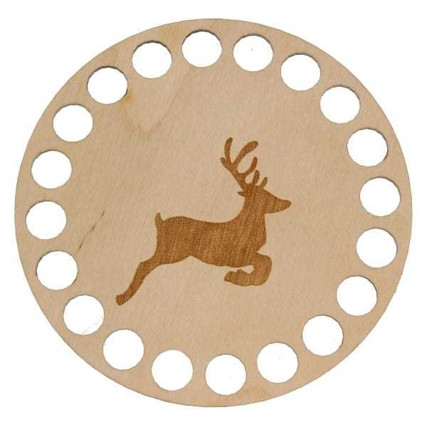 BSZ270-E Baza podkładki - grawer, koło 10cm - renifer