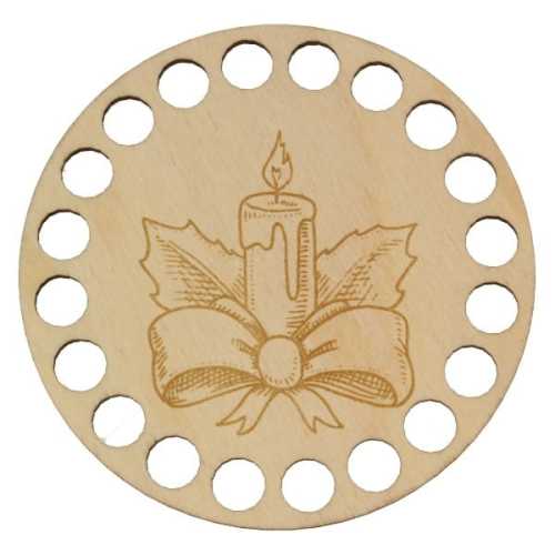 BSZ274-E Baza podkładki - grawer, koło 10cm - świeca