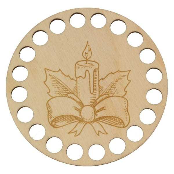 BSZ274-E Baza podkładki - grawer, koło 10cm - świeca