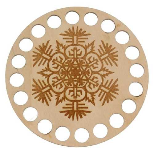 BSZ276-E Baza podkładki - grawer, koło 10cm - śnieżynka 1