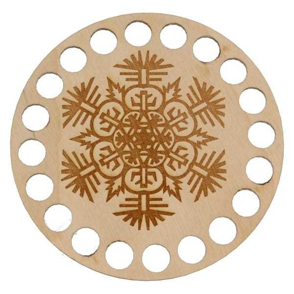 BSZ276-E Baza podkładki - grawer, koło 10cm - śnieżynka 1