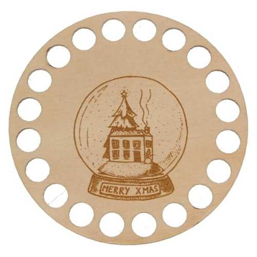 BSZ281-E Baza podkładki - grawer, koło 10cm - zimowa kula