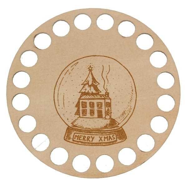 BSZ281-E Baza podkładki - grawer, koło 10cm - zimowa kula