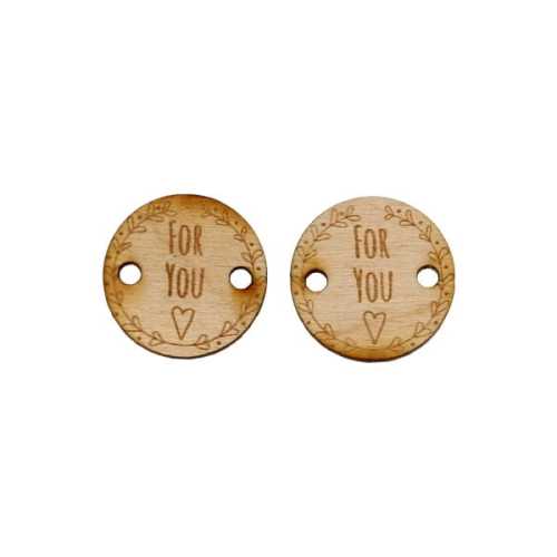 SD631E Metka drewniana For You - 2 sztuki