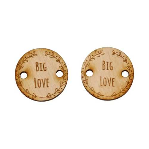 SD632E Metka drewniana Big Love - 2 sztuki