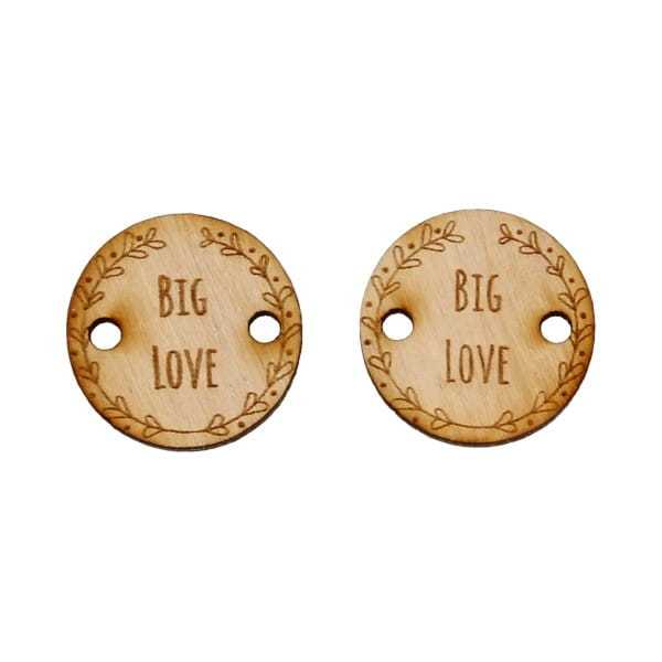 SD632E Metka drewniana Big Love - 2 sztuki