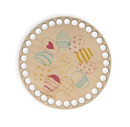 BSZ334-UV Baza koszyka - nadruk, koło 15cm - polowanie na pisanki pastelowe