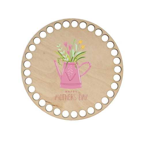 BSZ360-UV Baza koszyka - nadruk, koło 15cm - Dzień Mamy - konewka