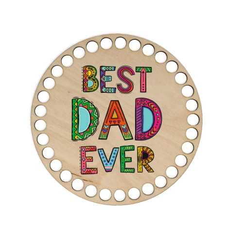 BSZ367-UV Baza koszyka - nadruk, koło 15cm - Dzień Taty - Best Dad Ever
