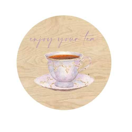PO100-UV Podkładka pod kubek - filiżanka Enjoy your tea