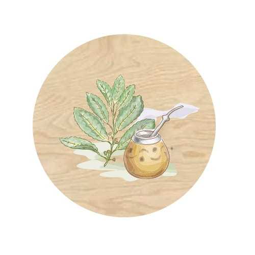PO104-UV Podkładka pod kubek - bombilla yerba mate