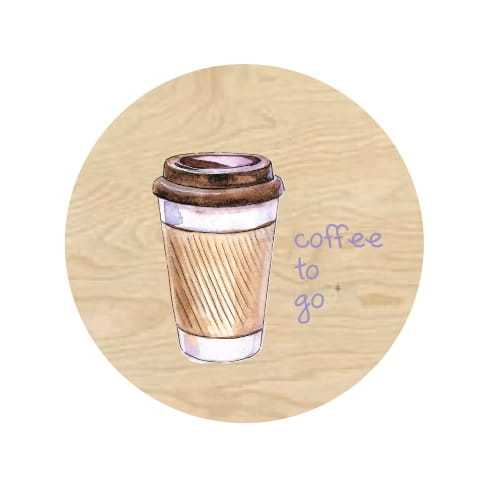 PO106-UV Podkładka pod kubek - coffee to go