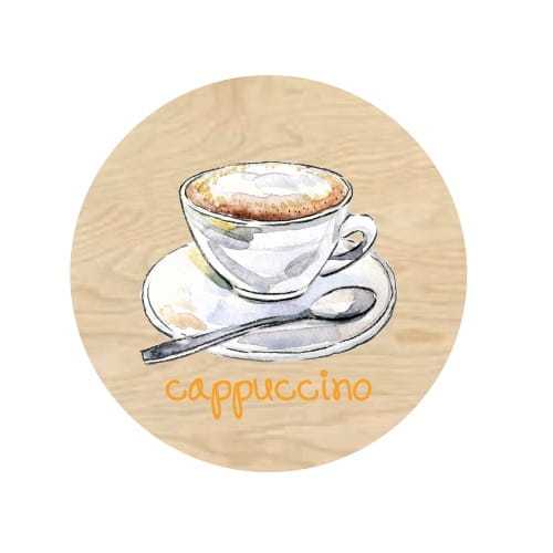 PO107-UV Podkładka pod kubek - cappuccino
