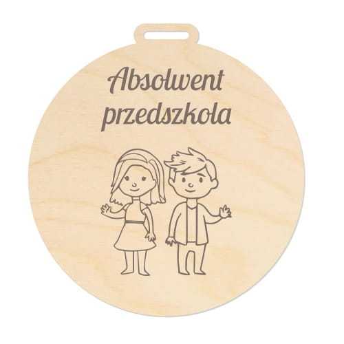 MED040-E Medal grawerowany ABSOLWENT PRZEDSZKOLA