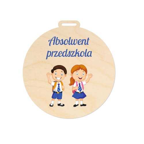 MED043-UV Medal z nadrukiem ABSOLWENT PRZEDSZKOLA dzieci