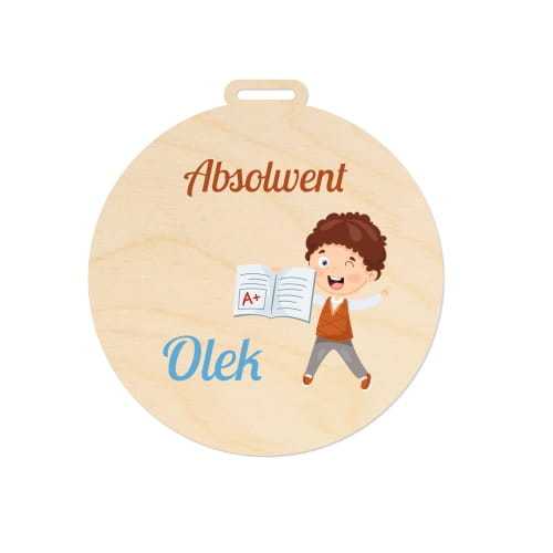 MED051-UV Medal z nadrukiem ABSOLWENT z imieniem