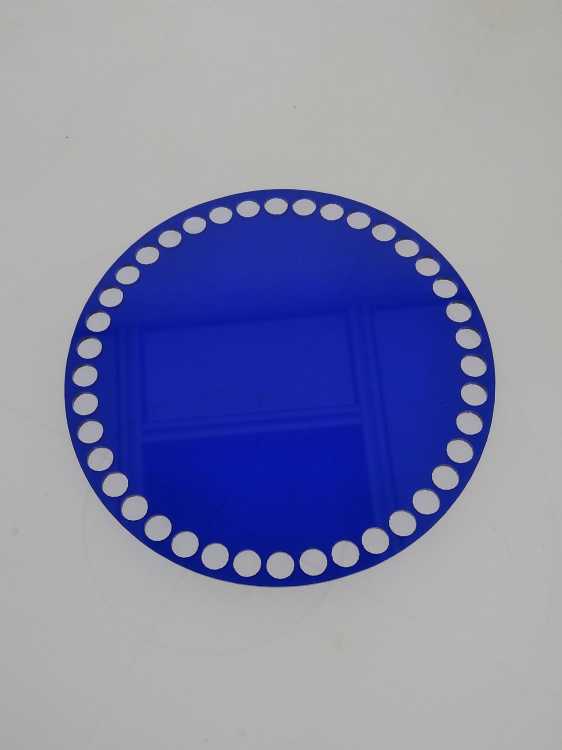 BSZ389 Baza koszyka z plexi - 17cm niebieska
