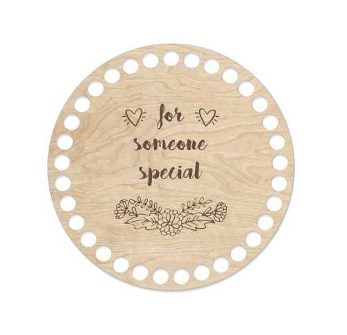 BSZ397-E Baza koszyka - grawer, koło 15cm - For someone special